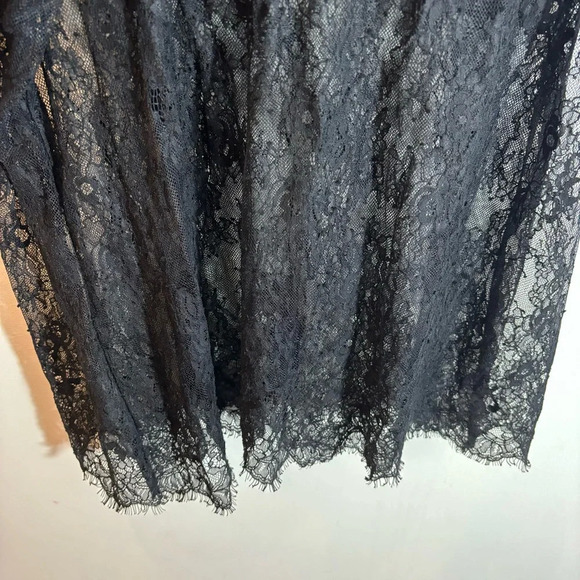 LOVERS + FRIENDS Sz S Reflection Style Lace Overlay Slip Cross Straps Maxi Dress - Picture 5 of 11